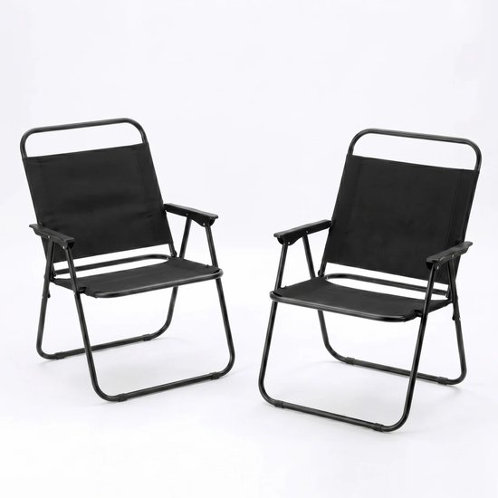 Opvouwbare Strandstoel Set van 2 - Draagbare Klapstoel & campingstoel - Versterkt Stalen Frame (Tot 150 kg) - Large - Vouwstoel - set van 2