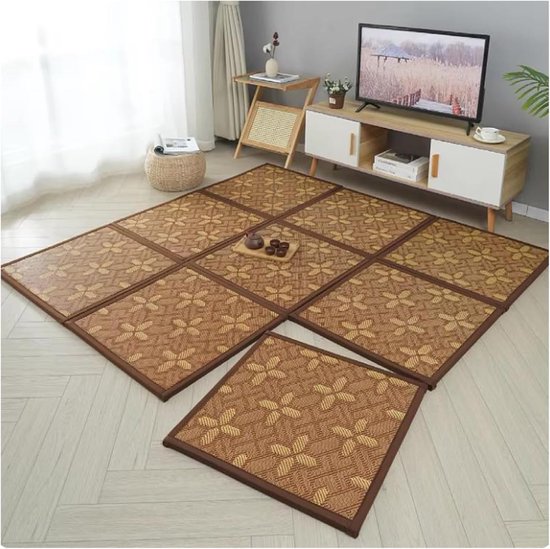 Opvouwbare Tatami Mat - Rotan Tapijt - Koel Slapen - Antislip Bodem - N.v.t. - Natuurlijk