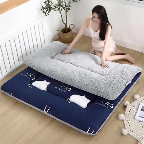 Opvouwbare Tatami Mat - Vloermatras Futon - Comfortabel Slapen - 5-Laags Structuurontwerp - 100x200cm - Kat