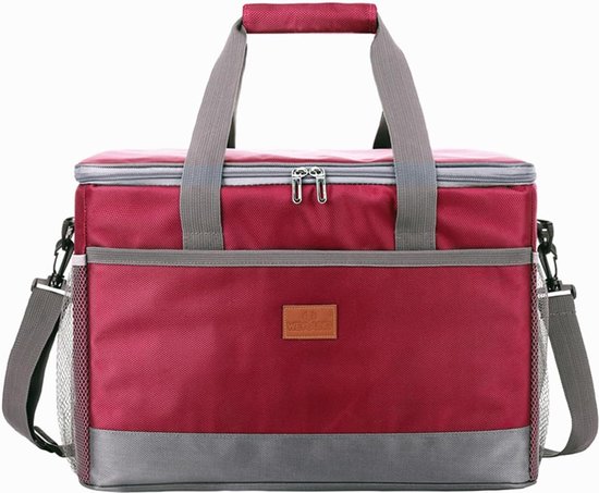 opvouwbare thermotas, 36 liter koeltas, lunchtas, picknicktas, met verstelbare schouderriem, grote capaciteit, voor reizen in de open lucht, strand, camping, wandelen, picknick van Merkloos