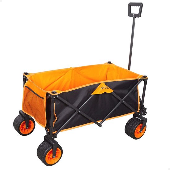 Opvouwbare Transportwagen voor Strand, Tuin en Camping tot 100 kg - Ergonomische Handgreep, 360° Draaibare Wielen met Remmen van Sekey