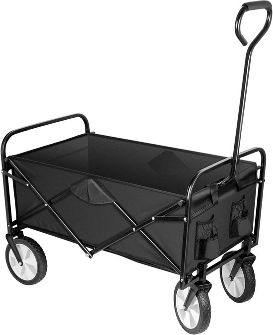 Opvouwbare Tuinwagen - Rollend en Stevig - Zwart van De merknaam is "Hi".