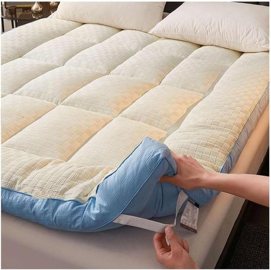 Opvouwbare Vloer Matras - Draagbare Futon - Comfortabel Slapen - Versterkt Quilten - 90 x 200 cm - Grijs