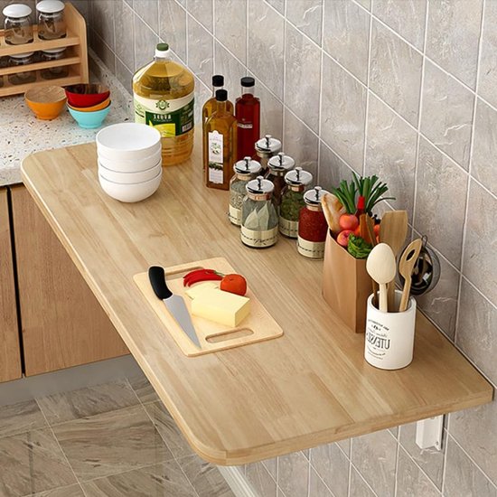 Opvouwbare Wandtafel voor Klein Ruimtegebruik - Compacte Eettafel en Computerbureau