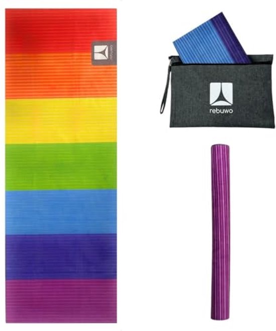 Opvouwbare yogamat voor reizen - Antislip suède reismat voor yoga en pilates van Merkloos