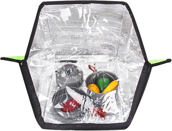 Opvouwbare Zonne Kooktoestel - Zonneoven Kamperen - Outdoor Koken - Snel Opwarmen Zonne-energie - 37L x 265B x 115H cm