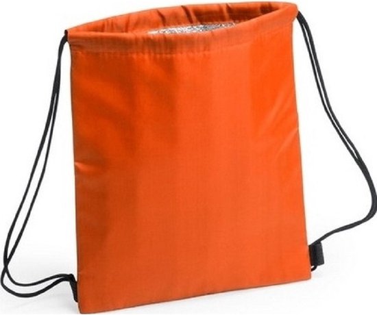 Oranje koeltas rugzak 27 x 33 cm - Koelboxen draagbaar/koeltassen - Oranje fans artikelen van Folat