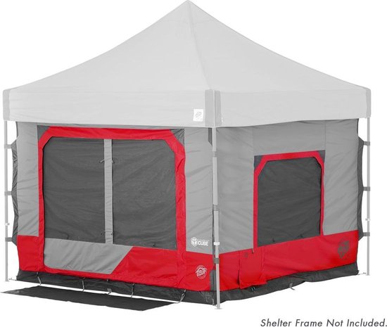 Original E-Z UP® Camping Cube - 6.4 - Rood van Merkloos