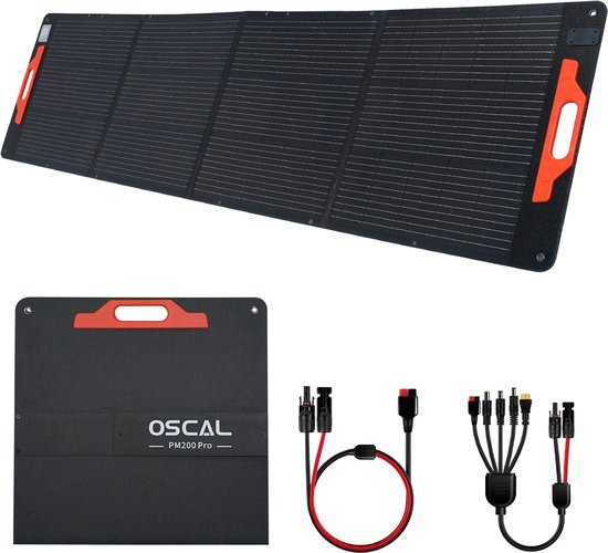 OSCAL PM200 Pro 200W - 200W Opvouwbaar Zonnepaneel - Mobiel Zonne-energiestation - IP67 Waterdicht van Oscal