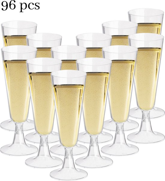 OTIX Kunststof Champagne Glazen - Herbruikbaar - 96 stuks - 150ml - Transparant - Kunststof - MERIDIAN van OTIX