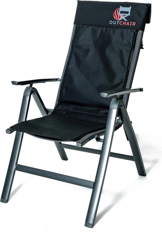 Outchair - Stoelhoes met verwarmingselement - Verwarmde stoelhoes - universele maat - geschikt voor o.a. campingstoelen - 3 warmtestanden - incl. powerbank van Outchair