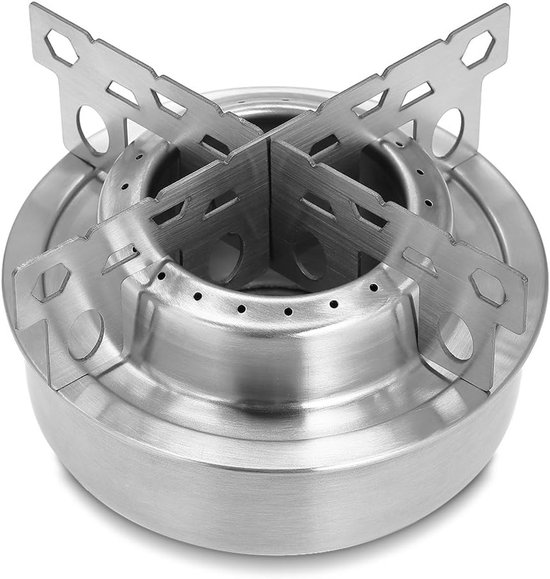 Outdoor Alcohol Fornuis, Combo Koker Set Mini Draagbare Alcohol Kachel met Kruis Houder Koker, Alcohol Stove Met Rek