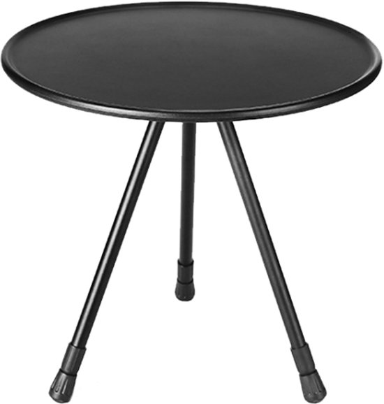Outdoor aluminium opvouwbare kleine ronde tafel draagbare hefbare campingtafel, kleur: zwart