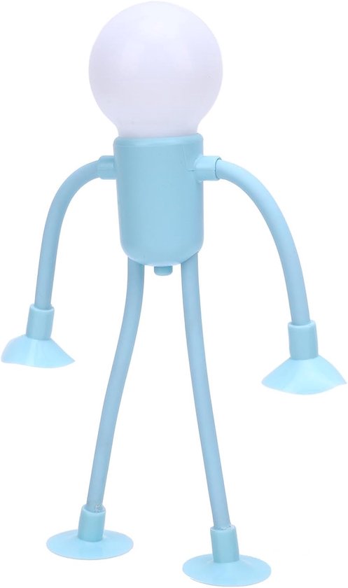 Outdoor Ambient Light Kleine Tafellamp met Uniek Bulb Man-ontwerp - Compact Nachtlampje voor Slaapkamer, Woonkamer en Camping
