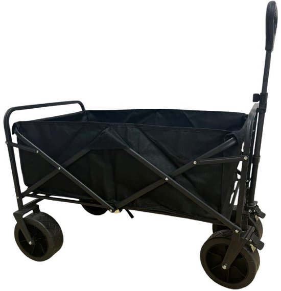 Outdoor bolderwagen opvouwbaar zwart - speelgoedwagen voor buiten. van Merkloos