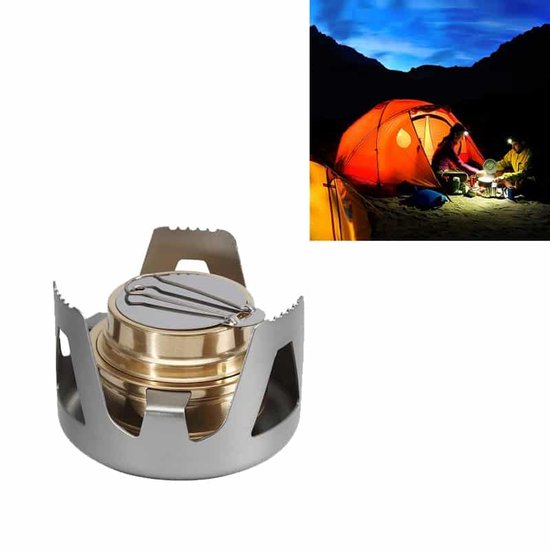 Outdoor Camping Alcohol Fornuis Verdampte Vloeibare Alcohol Atove Mini Alcohol Fornuis Draagbare Creatieve Alcohol Fornuis (Grijs)