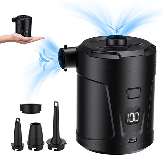 Outdoor camping kleine elektrische laadpomp home car draagbare elektrische laadpomp, zwart van VIVIANCE