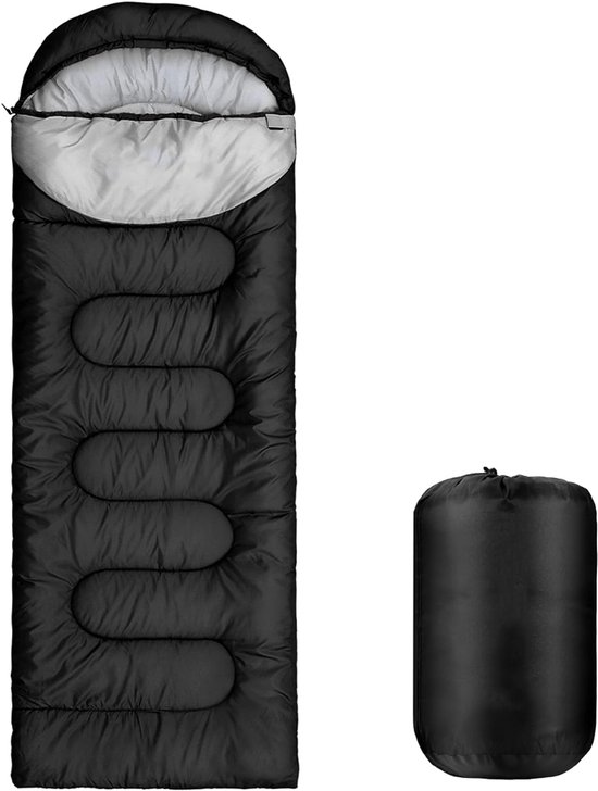 Outdoor Camping Slaapzak 3-4 Seizoenen – 210× 75 cm -Warm, Lichtgewicht & Compact – Rechthoekige Slaapzak – incl. Draagtas-Voor Dames/Heren (Volwassenen) van Merkloos