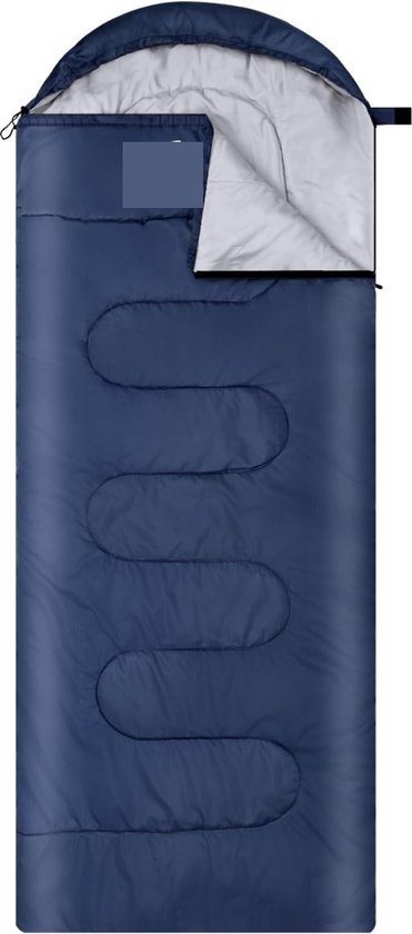 Outdoor Camping Slaapzak: 3-4 Seizoenen Zomerslaapzak Winterslaapzak Klein opgevouwen Draagbaar Ultralicht 1,7 kg Volledige vulling Volwassen - Blauw van Merkloos