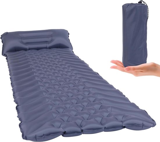 Outdoor Camping Ultralichte Opvouwbare Slaapmat Grijs met Hoofdkussen Kleine Verpakking van Hikenture
