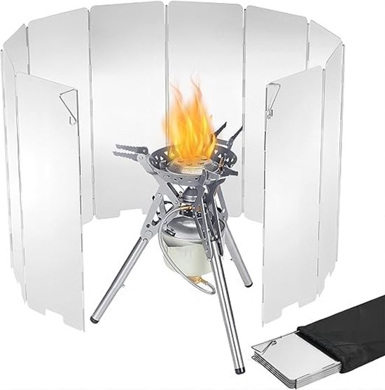 outdoor campingkooktoestel, windbescherming, 10 platen, roestvrij van OutDoor