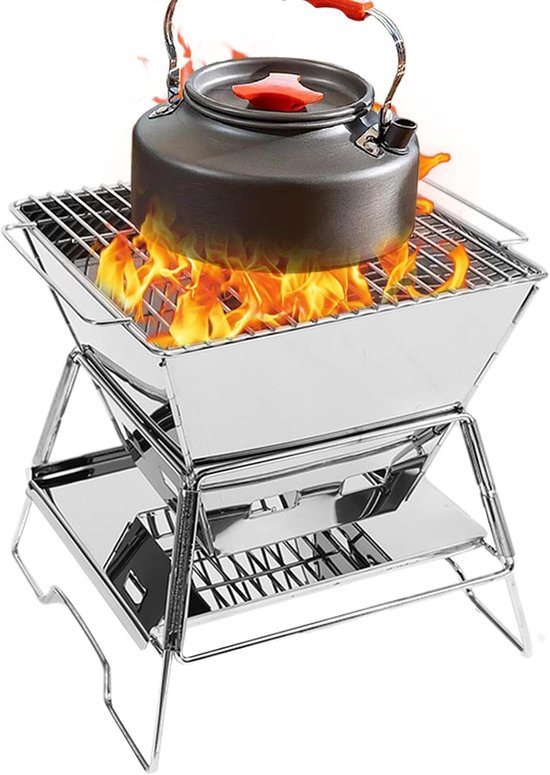 Outdoor Fornuis - Mini BBQ Grill - Kamperen en Picknicken - Inklapbaar en Stabiel
