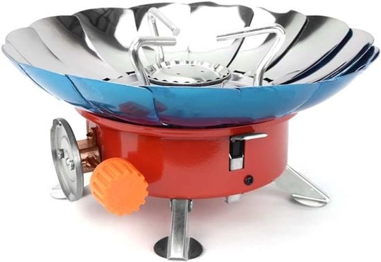 Outdoor Gasbrander - Camping Kooktoestel - Buiten Koken - Winddicht Ontwerp - 2800W Vermogen - Zilver