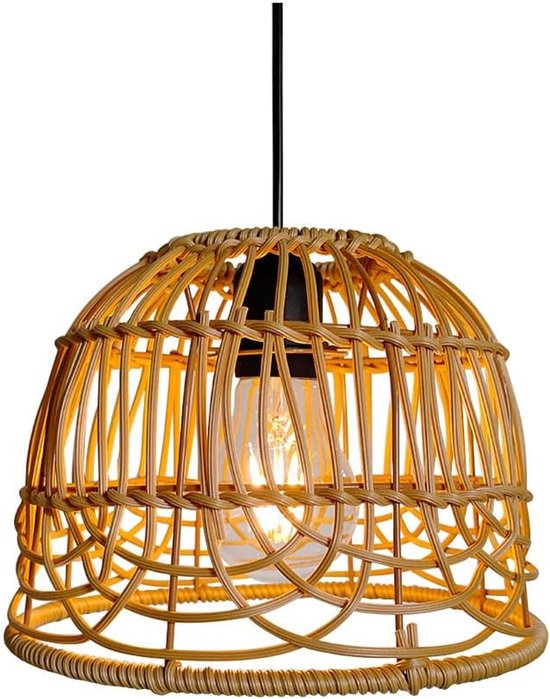 Outdoor Hanglamp, Handgemaakte Rattan Decoratieve Lamp, LED-lamp, Aangedreven Door 4 AA-batterijen (niet Inbegrepen), Geschikt Voor Het Versieren Van Paviljoenen, Verandas, Binnenplaatsen En Achtertuinen, Met Afstandsbediening