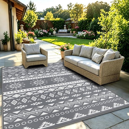 Outdoor Kleed - Tuin Tapijt - Buiten Leven - Waterproof & UV Bestendig - 150x240cm - Beige