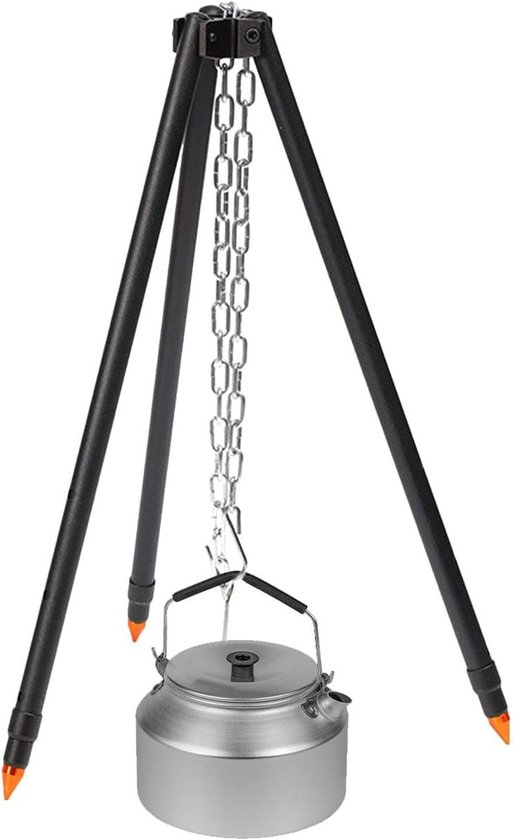 Outdoor Kook Tripod - Kampvuur Statief - Buiten Koken - Zware Constructie - 80 x 123.5cm - Multicolor