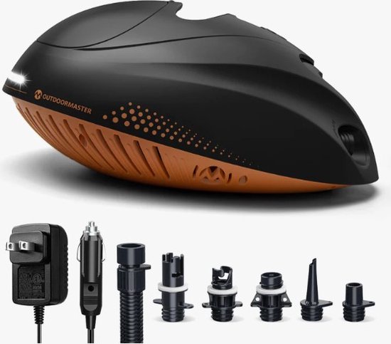 Outdoor Master Whale - Elektrische pomp - Draadloos - 12V - 16PSI - Opblaasbare Supboard pomp van Outdoor Master