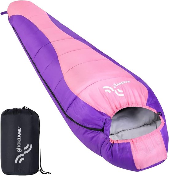 Outdoor Mummieslaapzak - Licht Waterafstotend - 3-4 Seizoenen - Roze - 5 ℃ - 15 ℃ - Reizen Festival Camping
