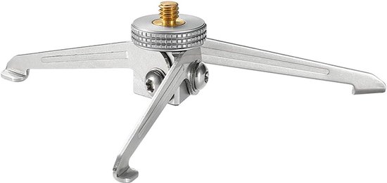 Outdoor Roestvrij Staal 1/4 Camera Stands Opvouwbaar Aluminium Gastank Statief Camping Gaslantaarnstandaard van Merkloos
