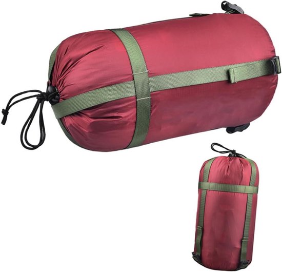 Outdoor Slaapzak Compressiezak Militaire Groene Quilt Opbergzakken Duurzaam met Verstevigde Naden Verstelbare Compressieriemen Lichtgewicht voor Wandelen Kamperen Backpacken