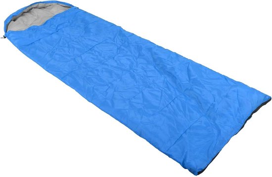 Outdoor Slaapzak - Kampeerzak - Kamperen en wandelen - Met capuchon - 180 x 75 cm - Blauw