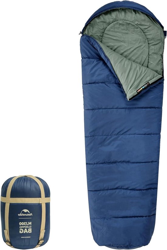 Outdoor Slaapzak - Mummy Slaapzak - Kamperen en Reizen - Ultralicht en Compact - 205 cm - Blauw