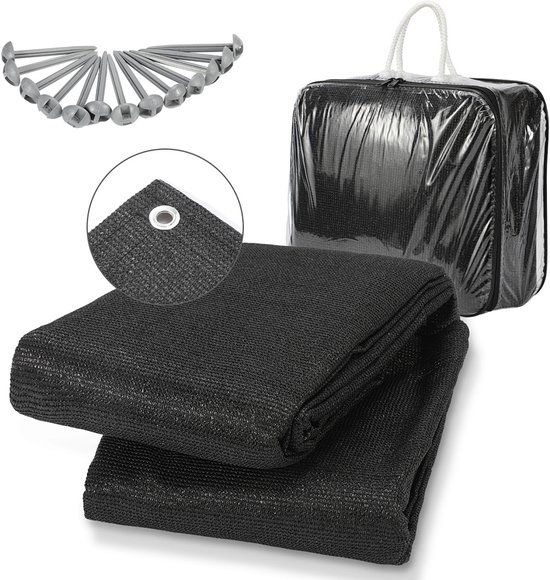 Outdoor tent- en campingmat – Geschikt voor luifel, caravan en camper – Ademend ontwerp, eenvoudig mee te nemen 250x400CM Zwart