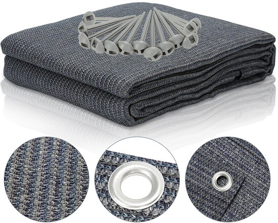 Outdoor tent- en campingmat – Geschikt voor luifel, caravan en camper – Ademend ontwerp, eenvoudig mee te nemen 300x400CM Blauw-grijs van Merkloos
