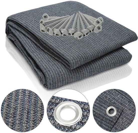 Outdoor tent- en campingmat – Geschikt voor luifel, caravan en camper – Ademend ontwerp, eenvoudig mee te nemen 300x500CM Blauw-grijs van Merkloos
