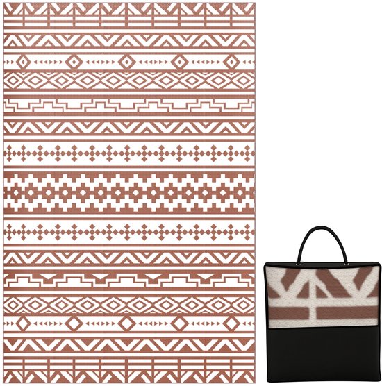 Outsunny-Buiten? Tapijt-Polypropyleen-182x274x0.3cm-Rood en wit van Merkloos