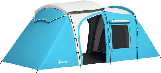 Outsunny-Camping Tent-460x220x175cm-Polyester-Bleu van Merkloos