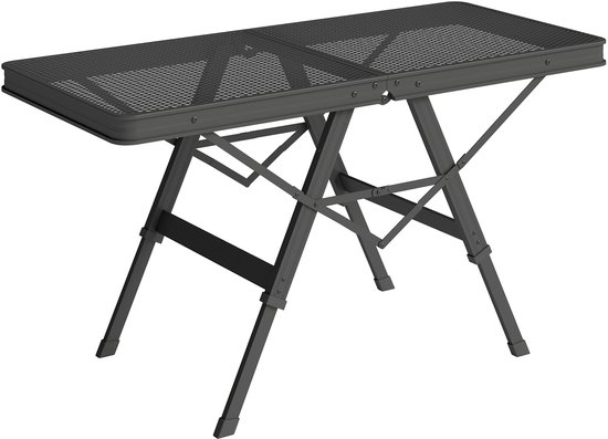 Outsunny - Campingtafel - van Metaal - en Aluminium - Zwart