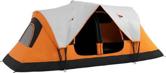 Outsunny Campingzelt Polyester, Fiberglas Orange van Merkloos