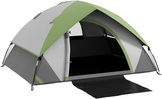Outsunny-Campingzelt-Polyester, Kunststoff-210L x 150B x 110H cm-Grün