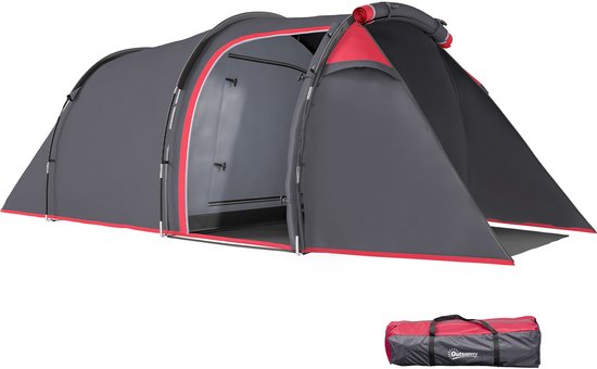 Outsunny Campingzelt Polyester, PE Dunkelgrau van Merkloos