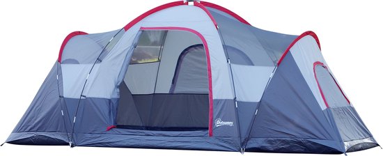Outsunny Campingzelt Polyester, Stahl Hellgrau van Merkloos
