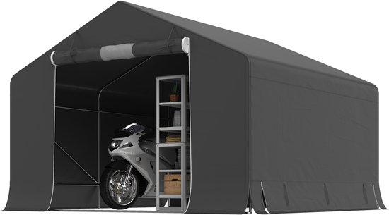 Outsunny garden storage - tent -kunststof/metaal - 300 x 300 x 210 cm