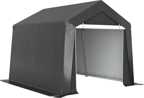 Outsunny Garden Storage Tent-Staal, PE-302L x 300B x 235H cm-Donkergrijs van Merkloos