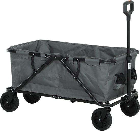 Outsunny-Gartenwagen-100cm x 55cm x 56cm-Dunkelgrau van Outsunny