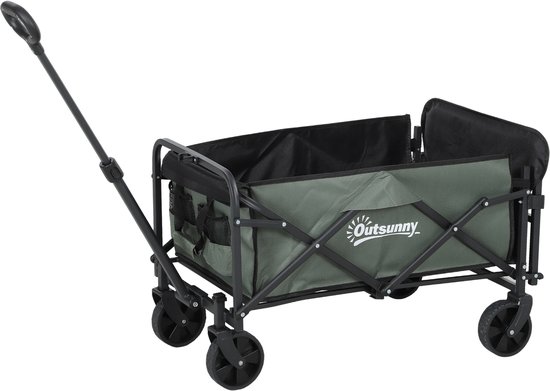 Outsunny-Gartenwagen-114cm x 46cm x 92cm-Grün van Outsunny